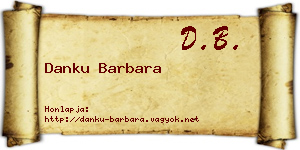 Danku Barbara névjegykártya