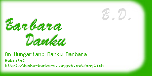 barbara danku business card